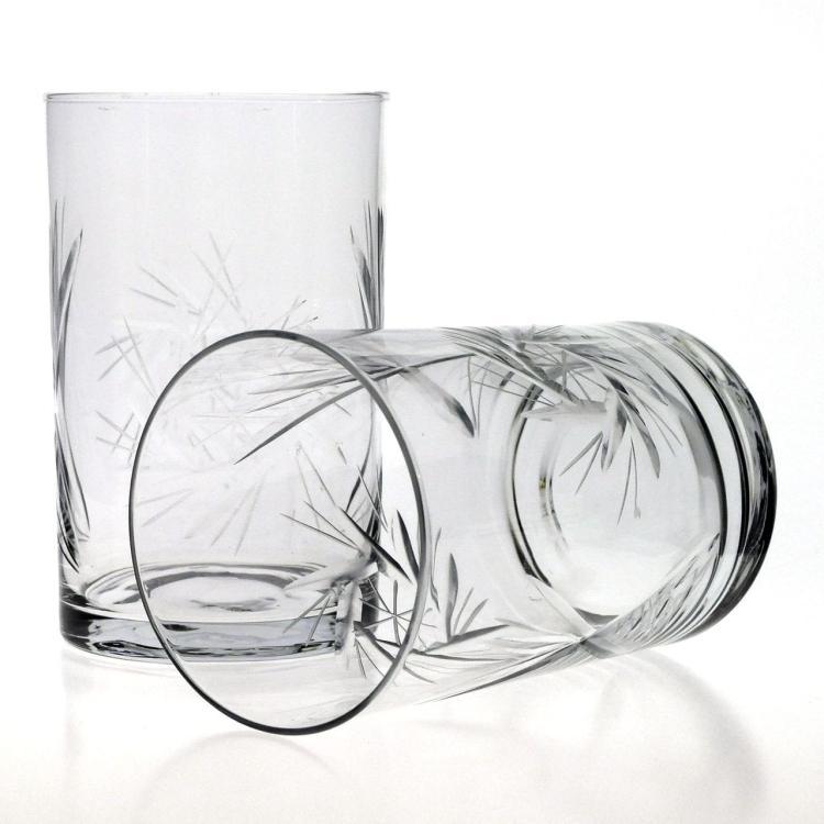 Komplet szkła użytkowego, zdobiony kieliszki + szklanki 36 el. SZLIF Młynek