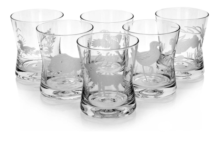 Szklanki do whisky "Myśliwskie" 290ml w skrzynce (4)
