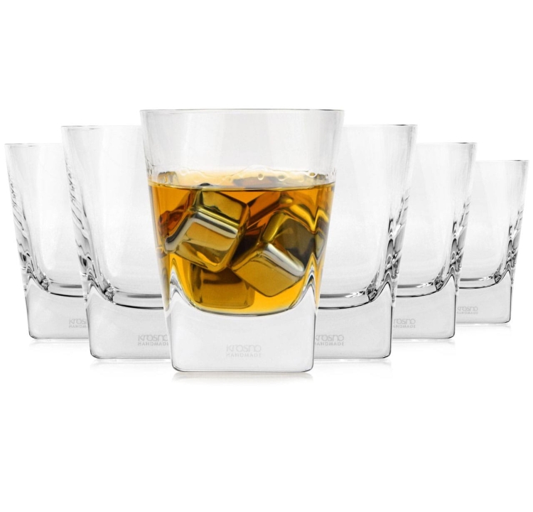 Szklanki do whisky kwadratowe KROSNO Caro 280ml