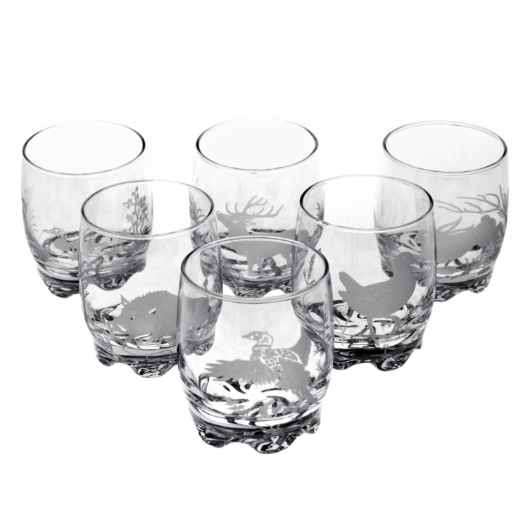 Szklanki do whisky "Myśliwskie" 250ml w skrzynce (5)