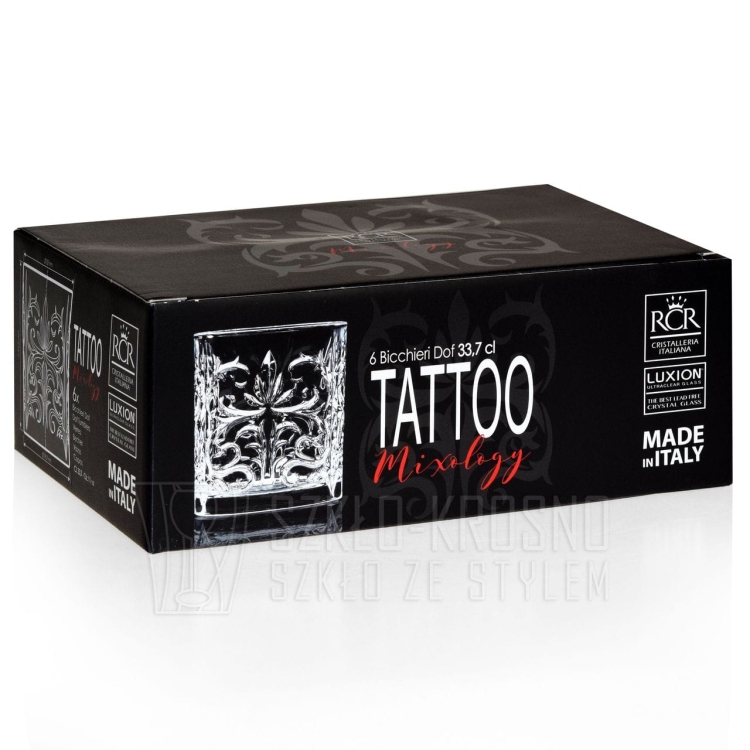 Ekskluzywne szklanki do whisky RCR TATTOO 340ml