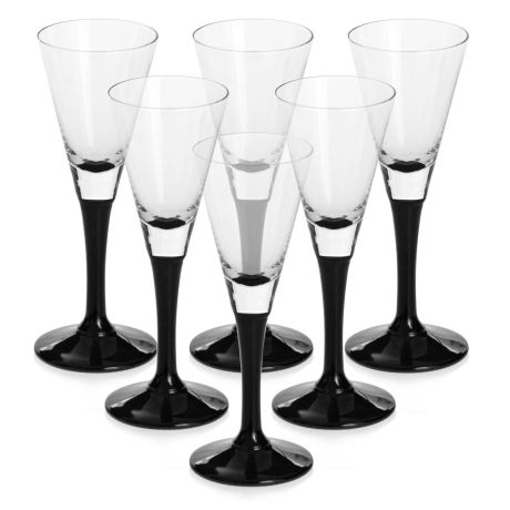 Przejdź do produktu Kieliszki do wódki, likieru Altom Design ONYX 50ml czarna nóżka