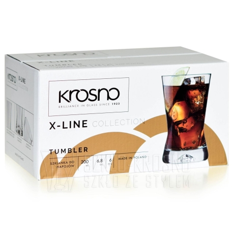 Przejdź do produktu Szklanki do soku drinków KROSNO X-Line | X | IKS | 200 ml