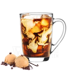 Komplet szklanki do kawy latte herbaty Ala 300ml + 6 spodków