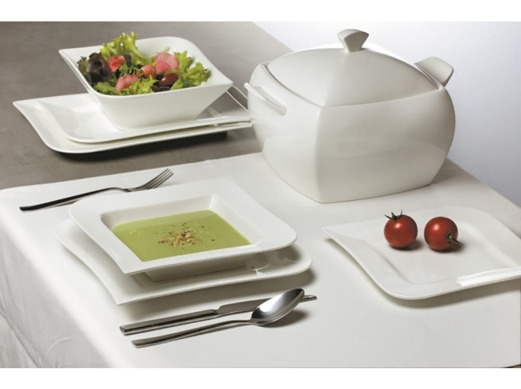 Komplet obiadowy Fala 18-elementowy AMBITION