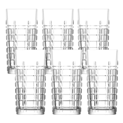 Szklanki long drink szlif DESIGN 320ml 6szt