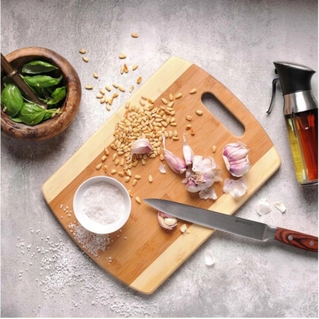 Przejdź do produktu Bambusowa deska do krojenia z uchwytem AMBITION Panda 35x25cm