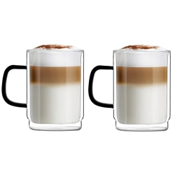 Kubki termiczne do kawy herbaty Vialli Design CARBON 350ml 2szt