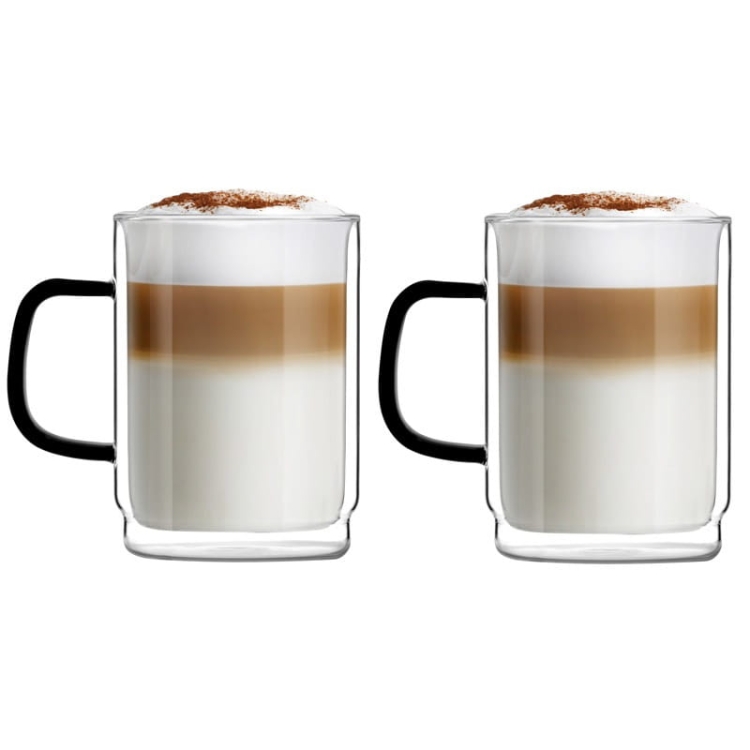 Kubki termiczne do kawy herbaty Vialli Design CARBON 350ml 2szt