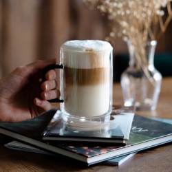 Kubki termiczne do kawy herbaty Vialli Design CARBON 350ml 2szt