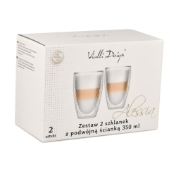 Kubki termiczne do kawy herbaty Vialli Design ALESSIA 350ml 2szt