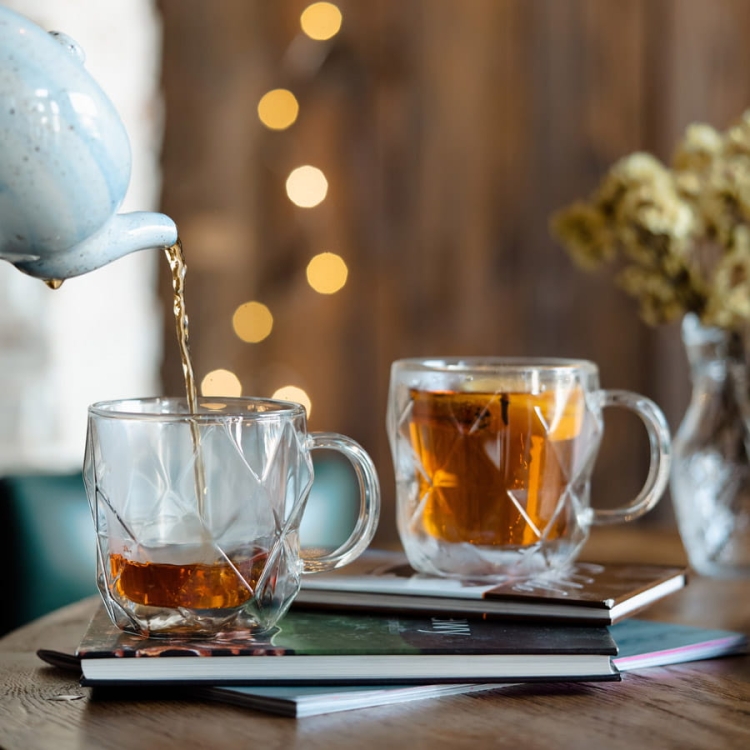 Kubki termiczne do kawy herbaty Vialli Design GEO 330ml 2szt