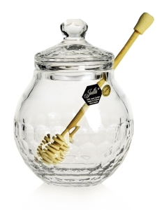Piękny kryształowy pojemnik na miód JULIA Miodownica 400ml