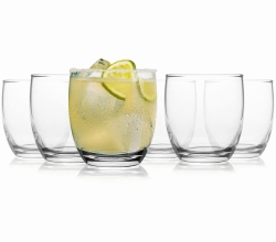 Niskie szklanki do wody soku whisky drinków 220ml 6szt