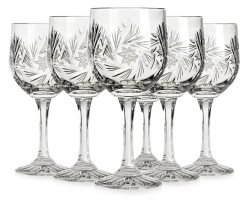 Piękne kryształowe kieliszki do wina JULIA Młynek 240ml 6szt