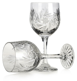 Piękne kryształowe kieliszki do wina JULIA Młynek 240ml 6szt