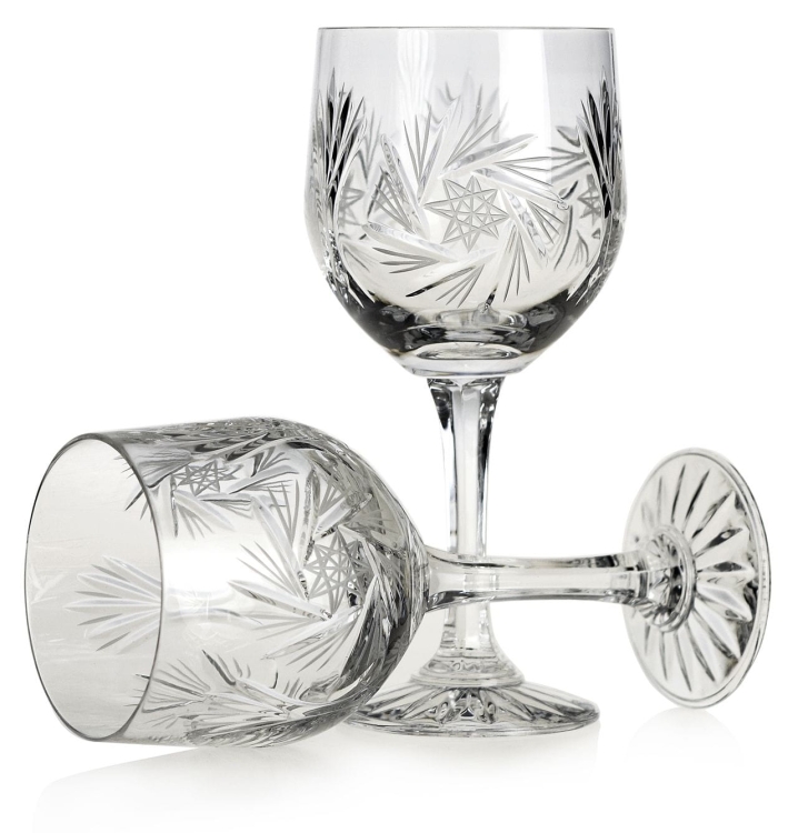 Piękne kryształowe kieliszki do wina JULIA Młynek 240ml 6szt