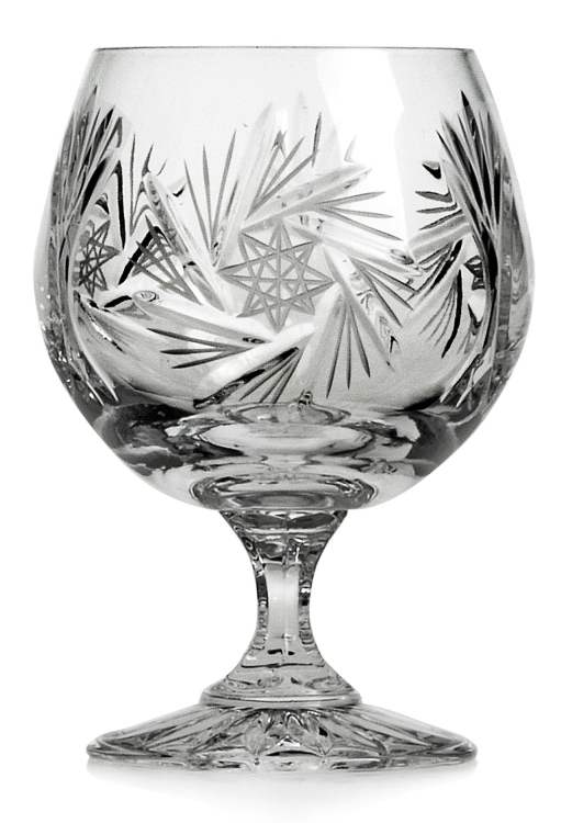 Piękne kryształowe kieliszki do koniaku JULIA Młynek 250ml 6szt