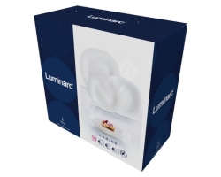 Komplet obiadowy Carine Luminarc biało-szary