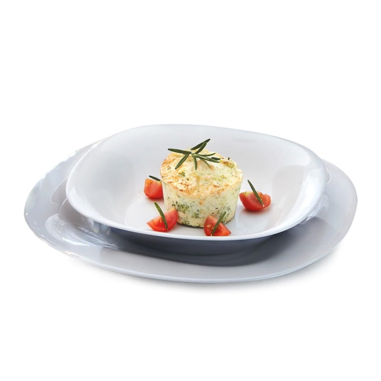 Komplet obiadowy Carine Luminarc biało-szary