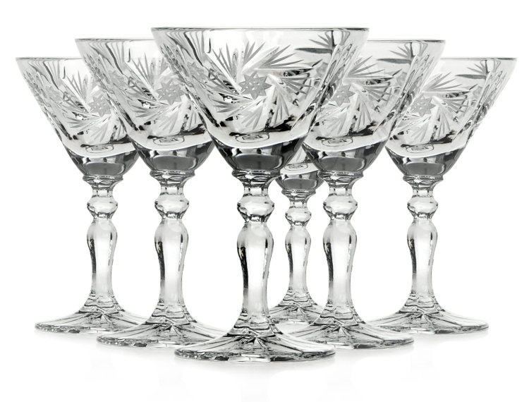 Kryształowe kieliszki do likieru JULIA Młynek 30ml 6szt