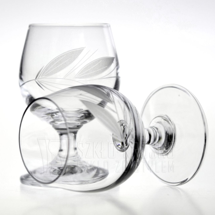 Komplet szkła użytkowego, zdobiony kieliszki + szklanki 36 el. "Listek II"