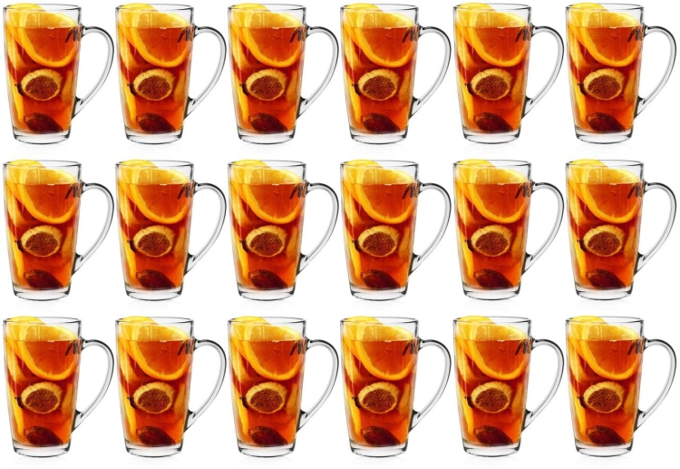 Wysokie szklanki kubki z uchem do kawy herbaty ALEX 400ml