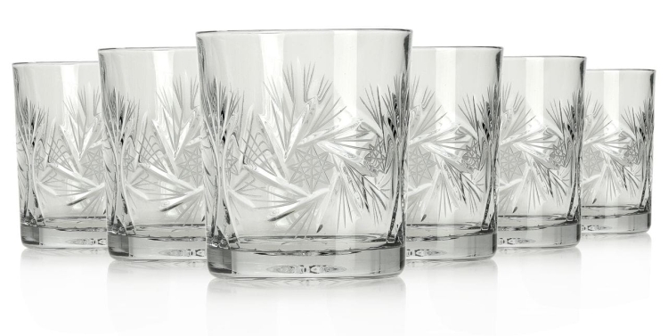 Kryształowe szklanki do whisky JULIA Młynek 320ml 6szt