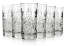 Kryształowe szklanki long drink do soku JULIA Młynek 320ml 6szt