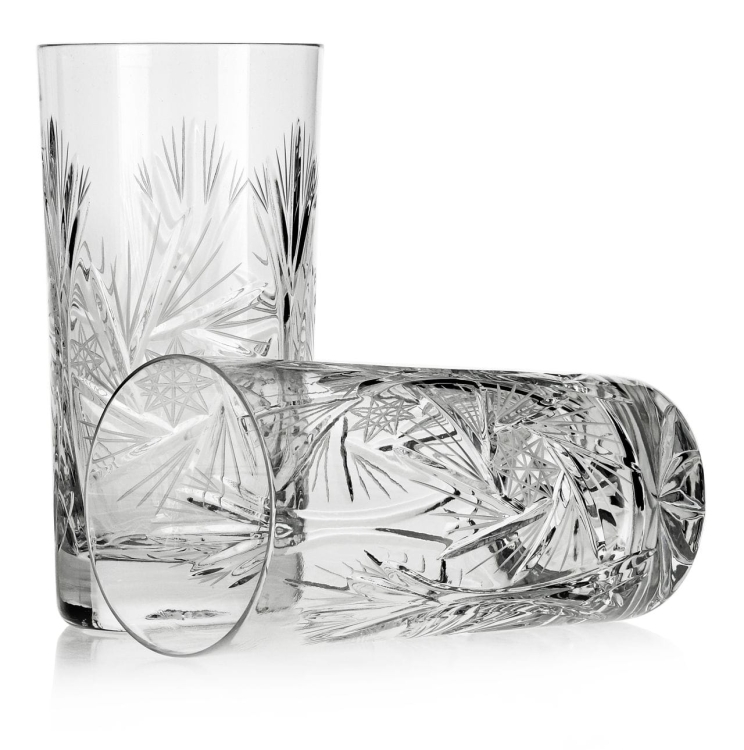 Kryształowe szklanki long drink do soku JULIA Młynek 320ml 6szt