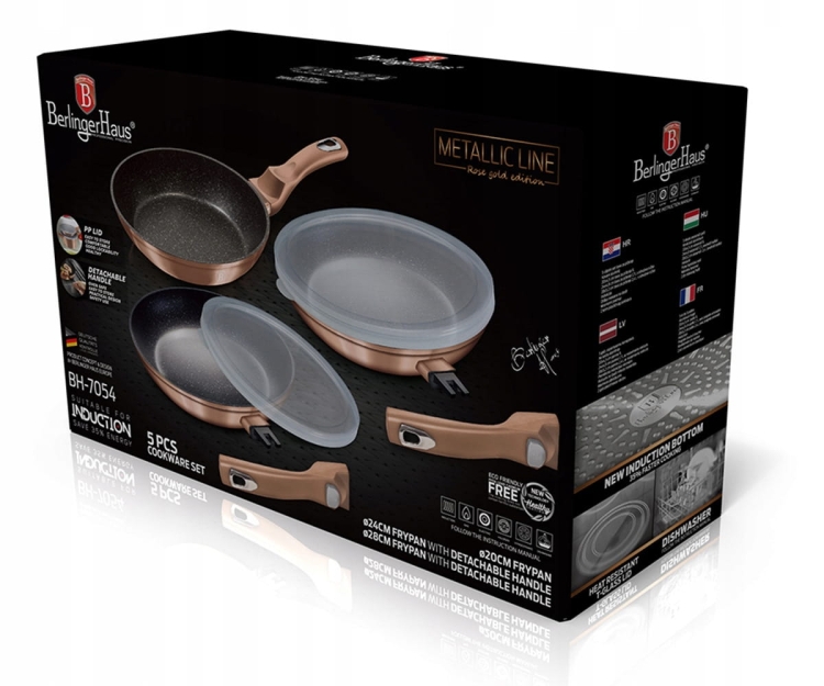 Zestaw 3 patelni indukcja Berlinger Haus BH-7054