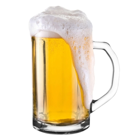 Przejdź do produktu Solidny szklany CIĘŻKI kufel do piwa z uchem z rączką NICOL | 500ml | 1 szt.