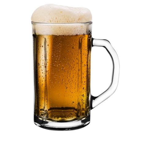 Przejdź do produktu Solidny szklany CIĘŻKI kufel do piwa z uchem z rączką NICOL | 500ml | 1 szt.