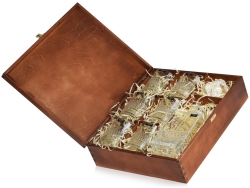 Kryształowy zestaw do whisky Bohemia ELEGANTE 6+1 w skrzynce z GRAWEREM