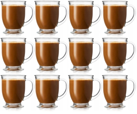 Przejdź do produktu Szklanki do kawy herbaty XXL Kubas 400ml 12 sztuk 