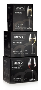 Komplet zestaw kieliszki do wina szampana KROSNO Harmony 18el