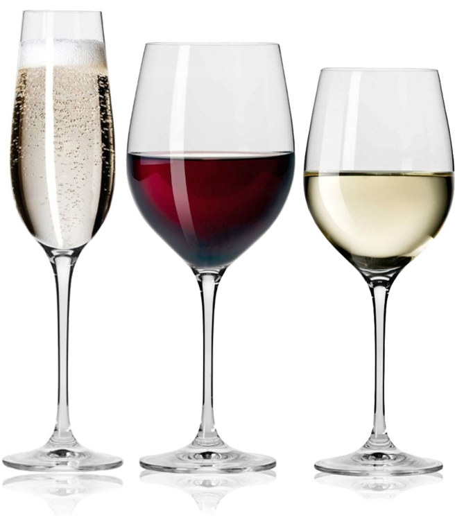 Komplet zestaw kieliszki do wina szampana KROSNO Harmony 18el