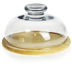 Deska talerz z kloszem EDWANEX 22cm na ser ciasto