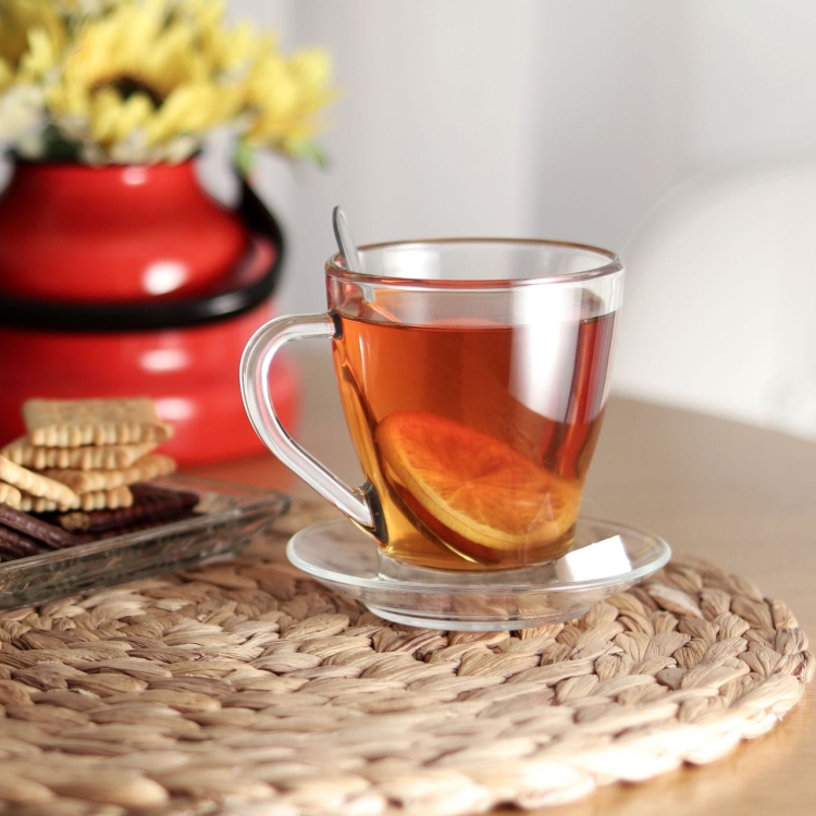 Szklanki kubki z uchem do kawy latte herbaty 220ml