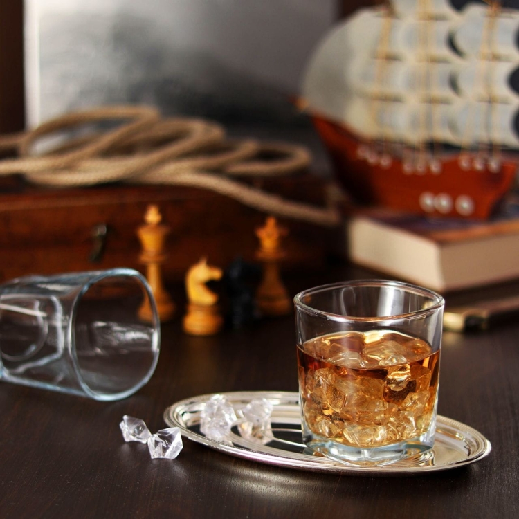 Kwadratowe szklanki do whisky Trend Glass 300ml 6szt