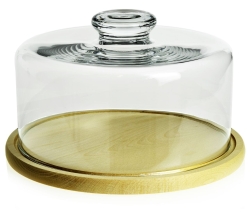 Deska talerz z kloszem EDWANEX 24cm na ser ciasto