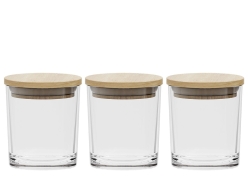 Pojemniki szklane na przyprawy ECO 200ml - 3 sztuki