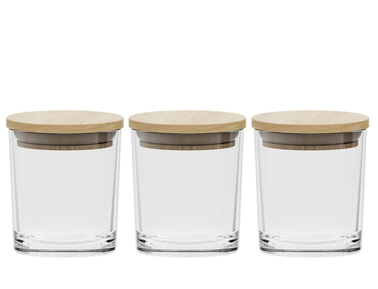 Pojemniki szklane na przyprawy ECO 200ml - 3 sztuki