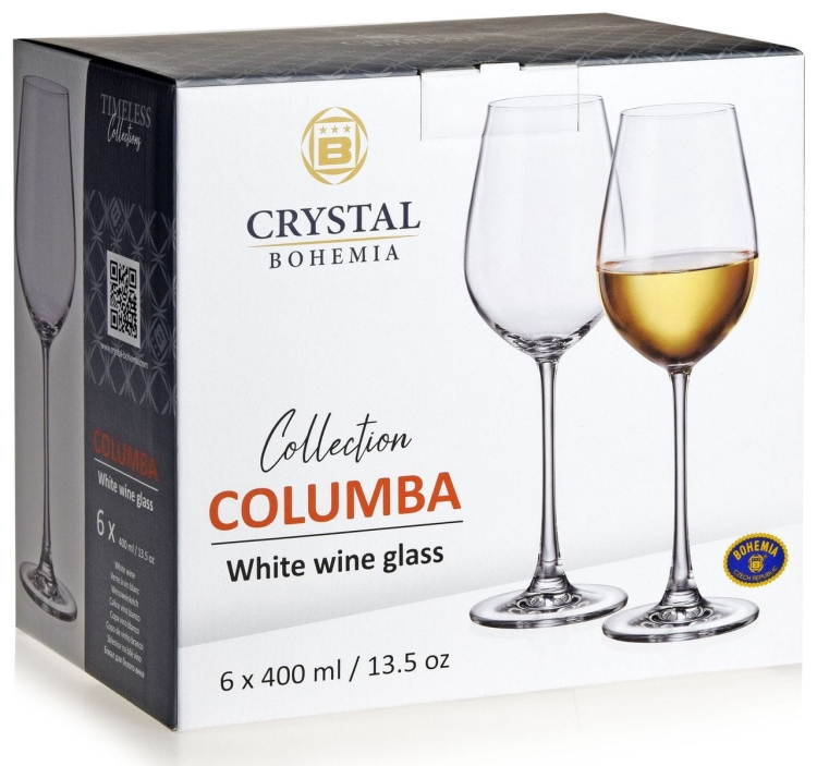 Kieliszki do wina białego BOHEMIA Columba 400ml