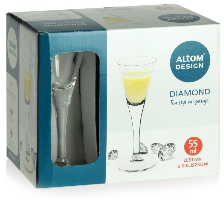 Kieliszki do likieru Altom Design Diamond 55 ml 6 szt.