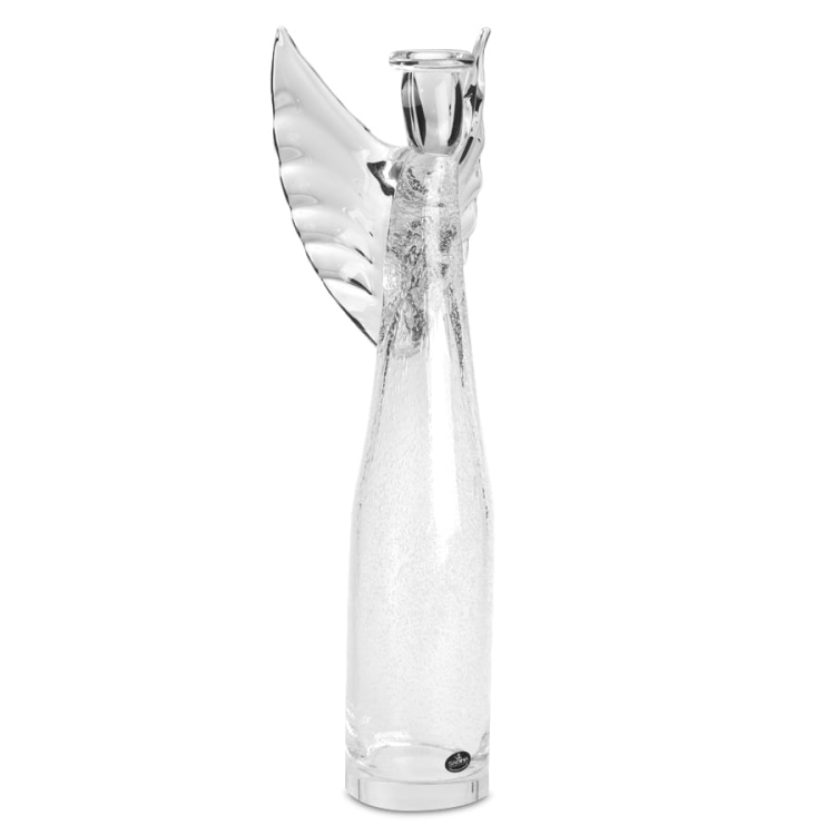 HUTA SABINA Rzeźba szklana anioł bezbarwny 52cm