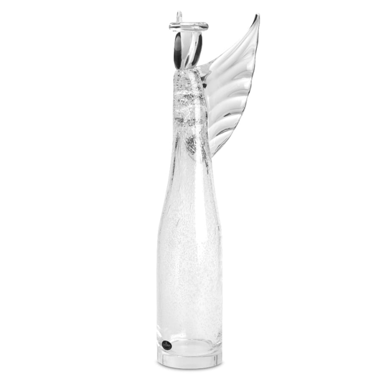 HUTA SABINA Rzeźba szklana anioł bezbarwny 52cm