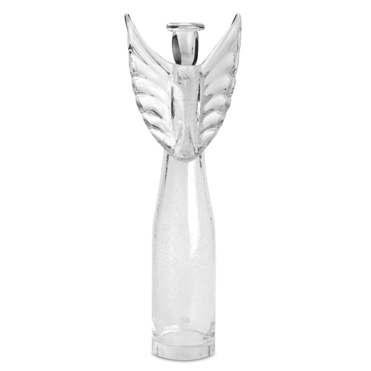 HUTA SABINA Rzeźba szklana anioł bezbarwny 52cm