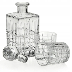 Kryształowy zestaw do whisky Bohemia DIPLOMAT 6+1 w skrzynce z GRAWEREM