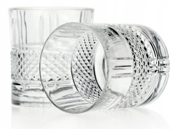 Kryształowe szklanki do whisky Bohemia ELEGANTE 340ml w skrzynce z GRAWEREM